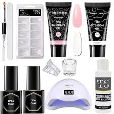 8pcs Poly Nail Gel Extension Nail Manicure Tool Nail Gel Polish Kit Quick Dry