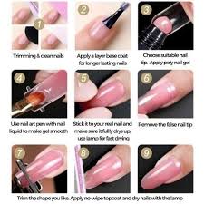 8pcs Poly Nail Gel Extension Nail Manicure Tool Nail Gel Polish Kit Quick Dry